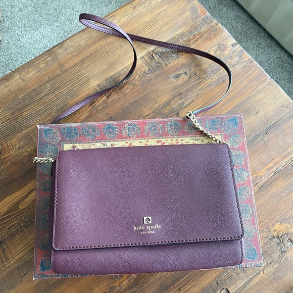 Kate Spade Burgundy Crossbody - Picture 1 of 5